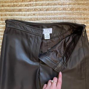 Loft Brown Leather Pants